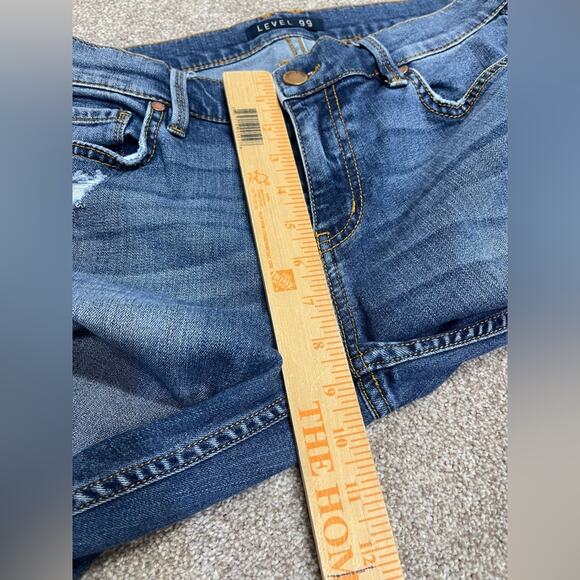Anthropologie Level 99 Everyday Denim Jeans Size 27 Stretch Midwash blue jeans - Picture 11 of 14